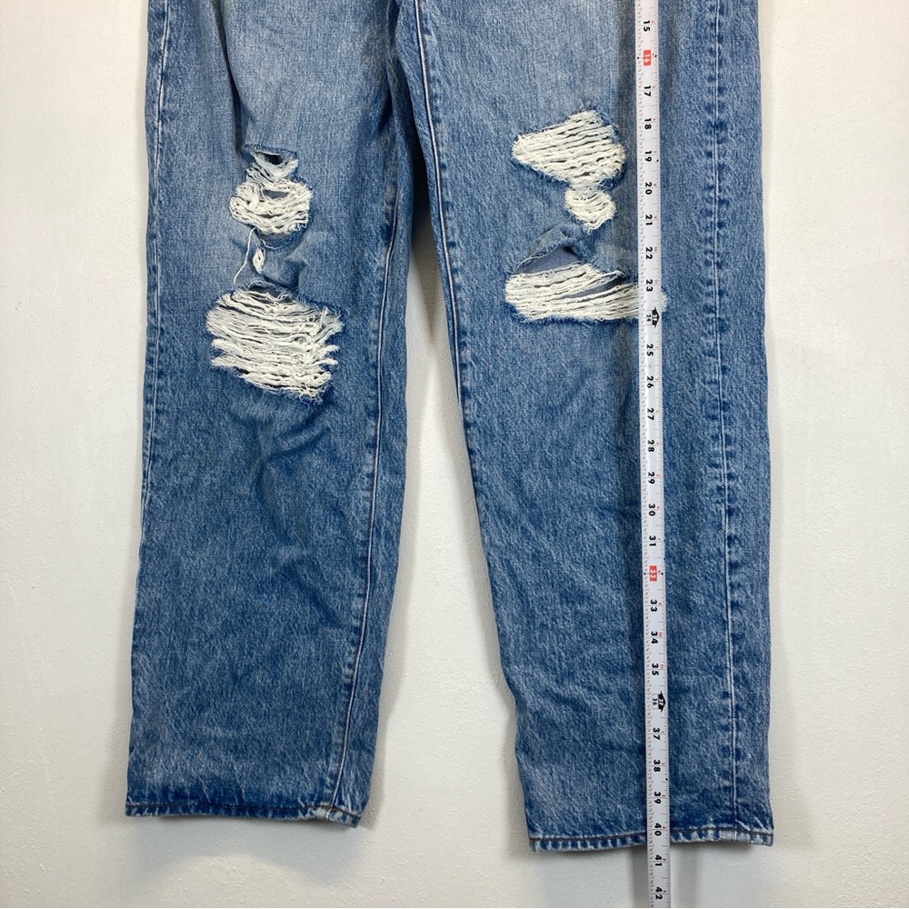 Madewell The Dadjean Medium Wash Blue Jeans Size 28 Distressed - Picture 8 of 16